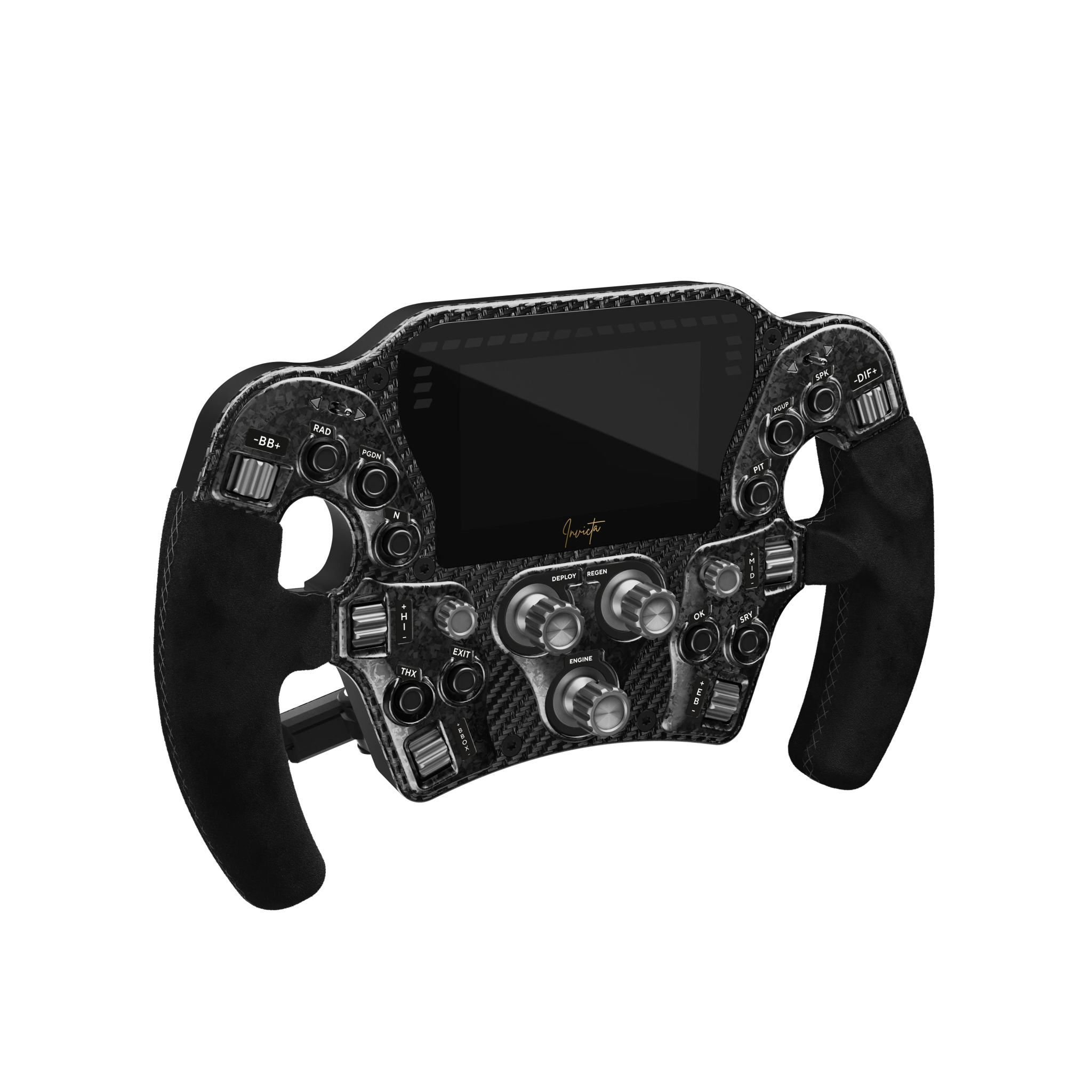 Asetek Invicta™ Formula Button Box (Suede Carbon Gray/Black) | Steering wheels | SIMHUB.PRO