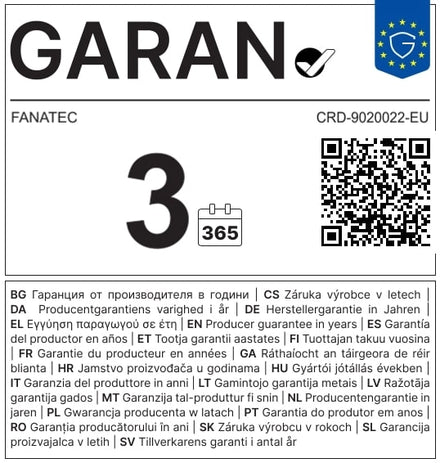 Warranty label CRD-9020022-EU