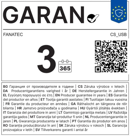 Warranty label CS_USB