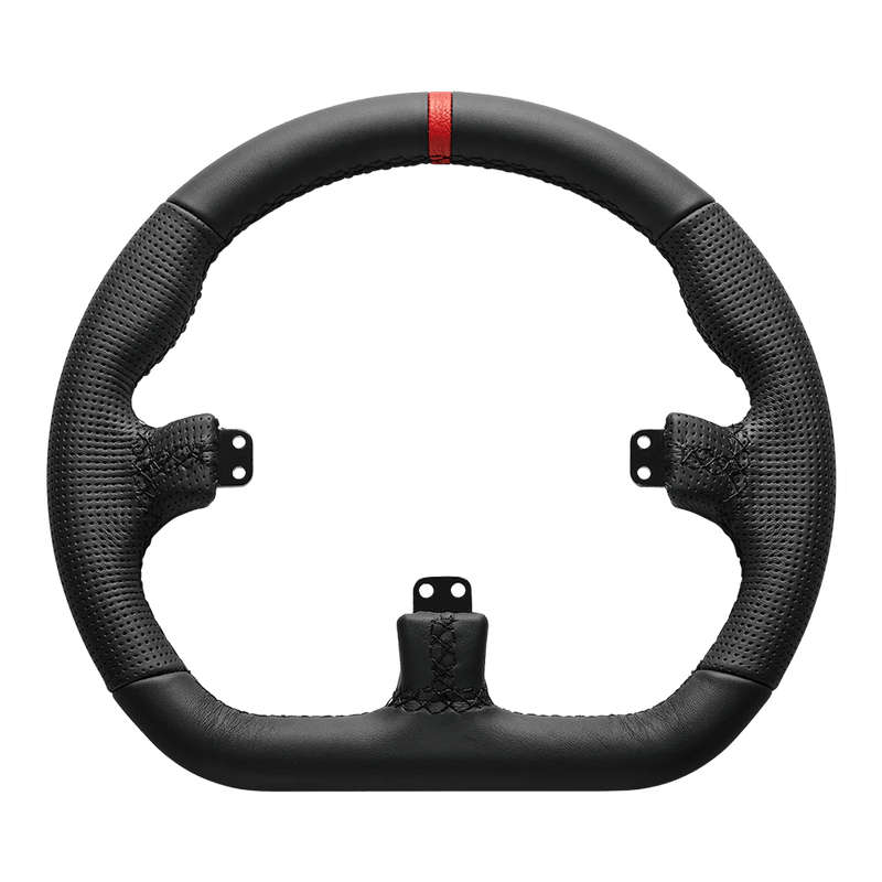 Asetek Closed D Black Leather | Steering wheels | SIMHUB.PRO