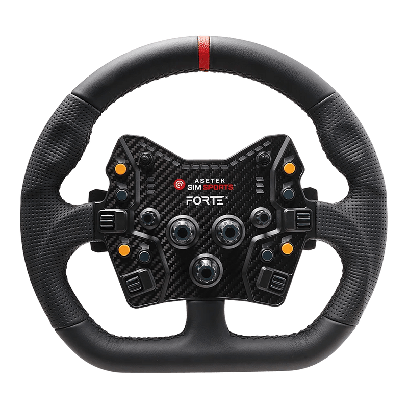 Asetek Closed D Black Leather | Steering wheels | SIMHUB.PRO