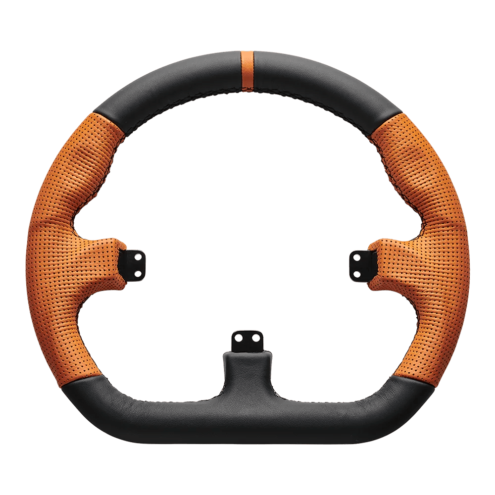 Asetek Closed D Orange Leather - Steering wheel - 40 - 035 - 0035013