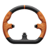 Asetek Closed D Orange Leather | Steering wheels | SIMHUB.PRO