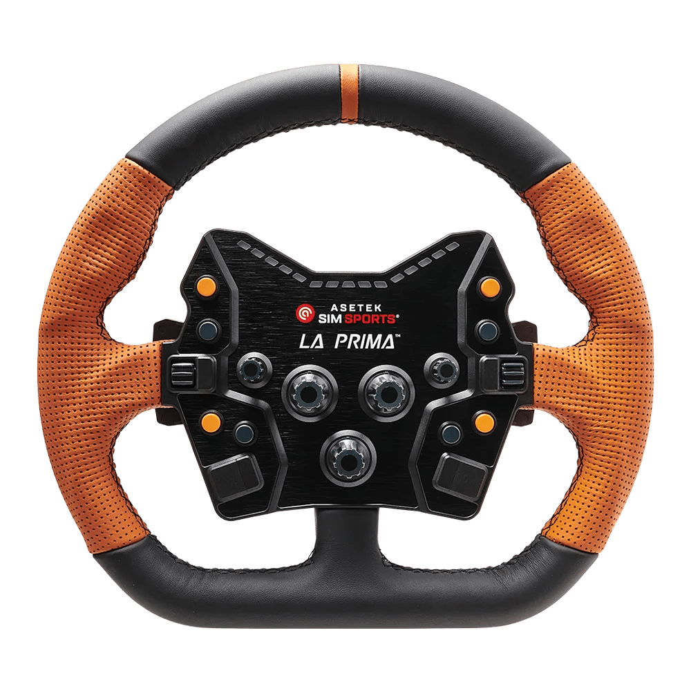 Asetek Closed D Orange Leather - Steering wheel - 40 - 035 - 0035013