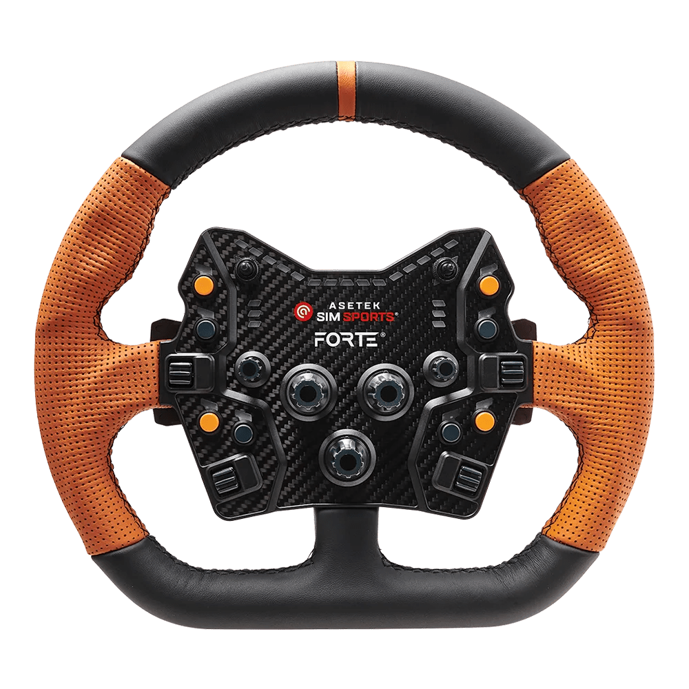 Asetek Closed D Orange Leather - Steering wheel - 40 - 035 - 0035013