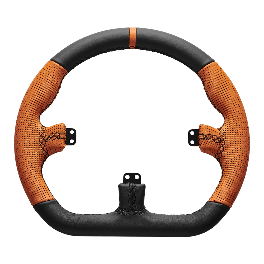 Asetek Closed D Orange Leather - Steering wheel - 40 - 035 - 0035013