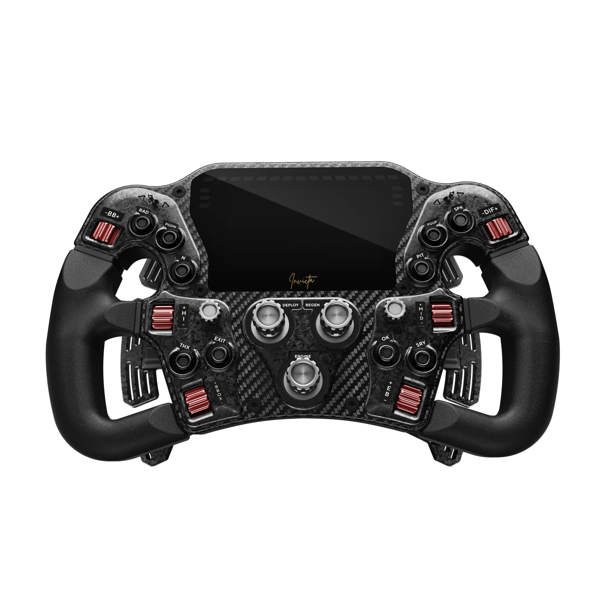 Asetek Invicta™ Formula Button Box (LMP Carbon Black/Gray/Red) - Steering wheel - 40 - 032 - 11124321