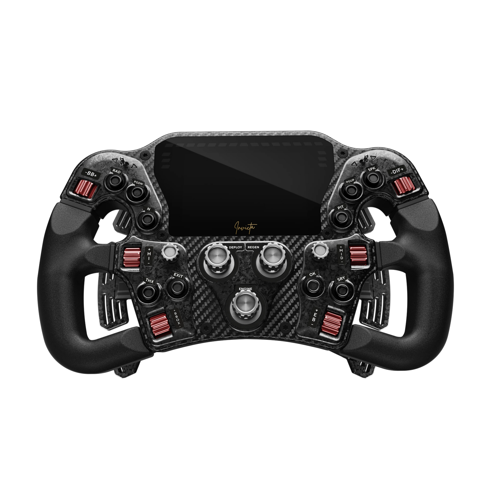 Asetek Invicta™ Formula Button Box (LMP Carbon Black/Gray/Red) - Steering wheel - 40 - 032 - 11124321