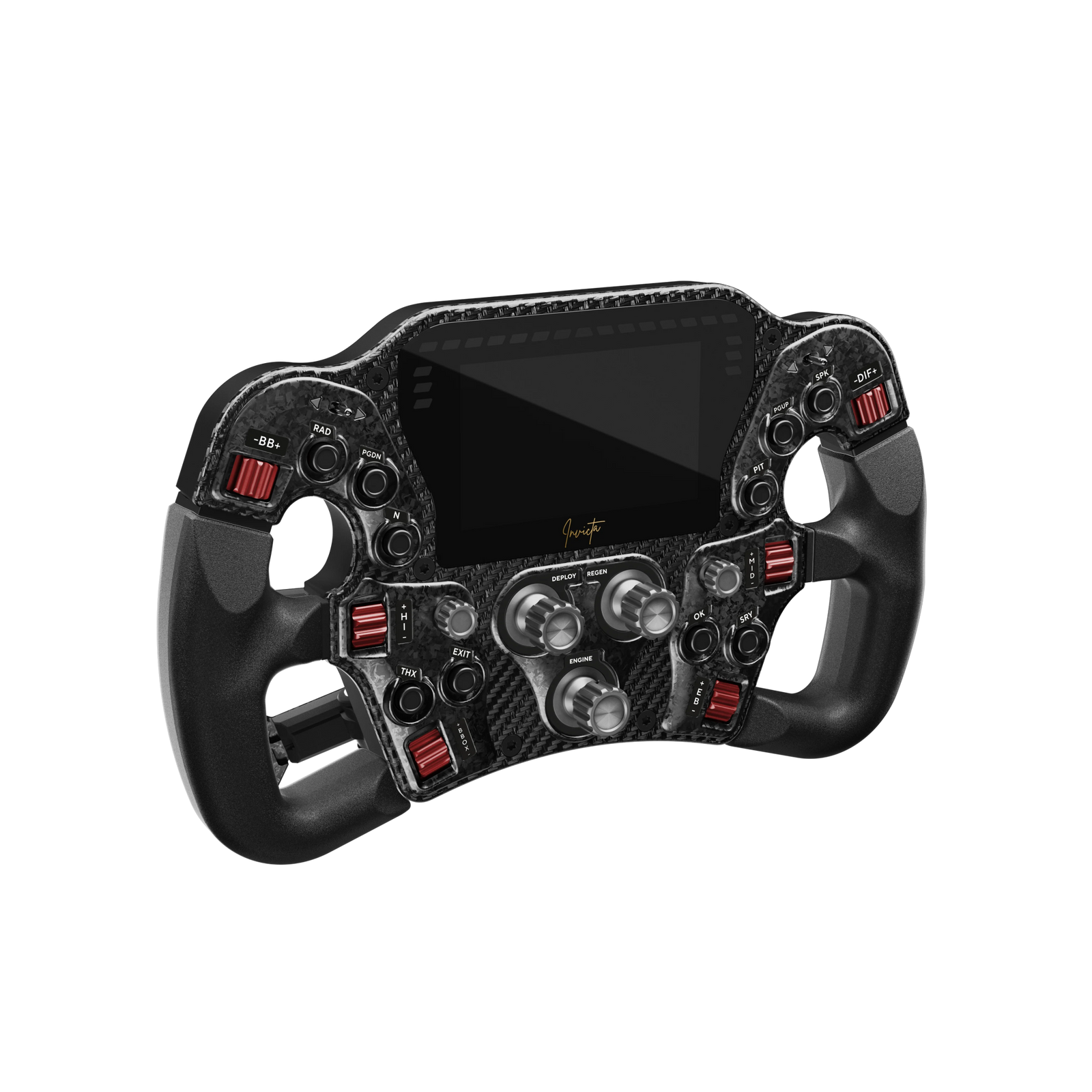 Asetek Invicta™ Formula Button Box (LMP Carbon Black/Gray/Red) - Steering wheel - 40 - 032 - 11124321