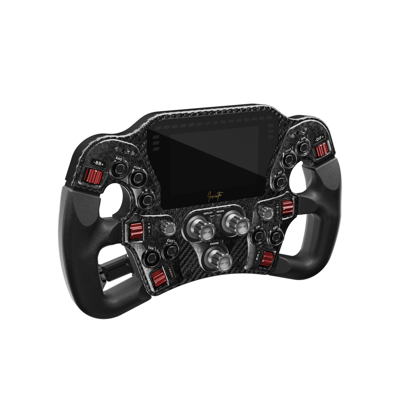 Asetek Invicta™ Formula Button Box (LMP Carbon Black/Gray/Red) | Steering wheels | SIMHUB.PRO