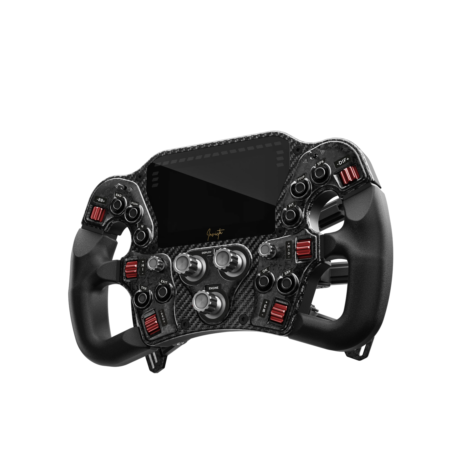 Asetek Invicta™ Formula Button Box (LMP Carbon Black/Gray/Red) - Steering wheel - 40 - 032 - 11124321