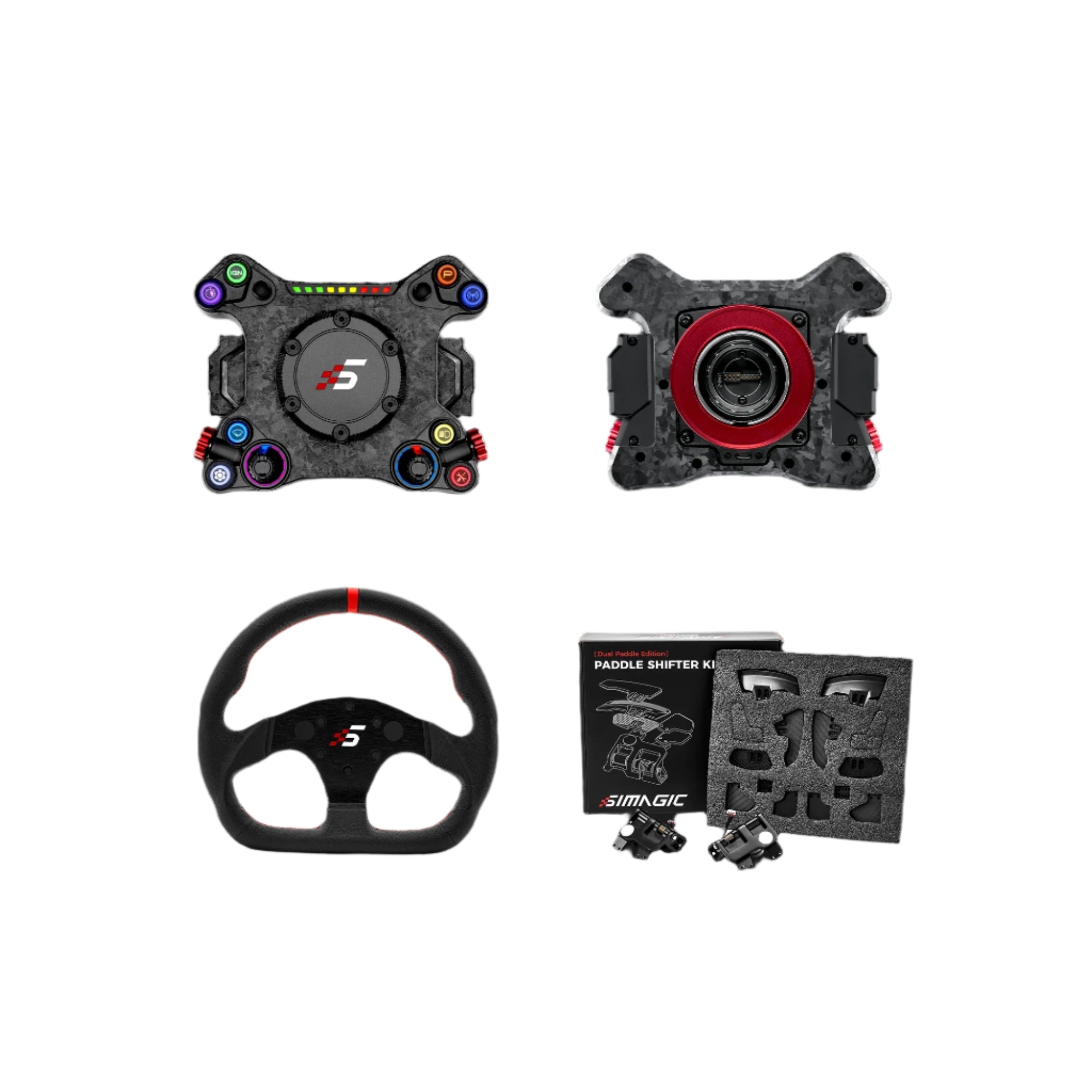Simagic Neo X + Dual Paddle Shifter Module + P - 325D(K) (Leather) | Bundle |