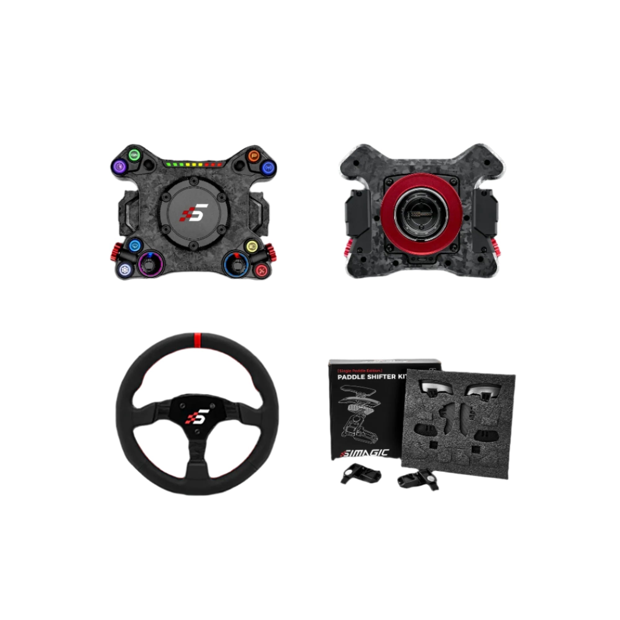 Simagic Neo X+Single Paddle Shifter Module+P - 330R(Leather) | Bundle |