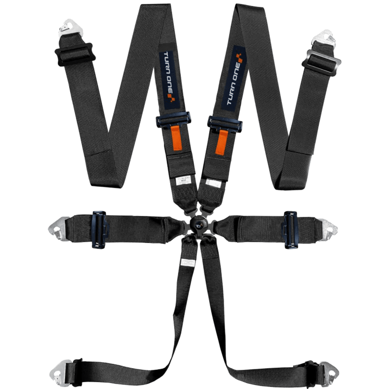Turn One Speed 6 - point Harness FIA 8853 - 2016 Black | Harness | SIMHUB.PRO