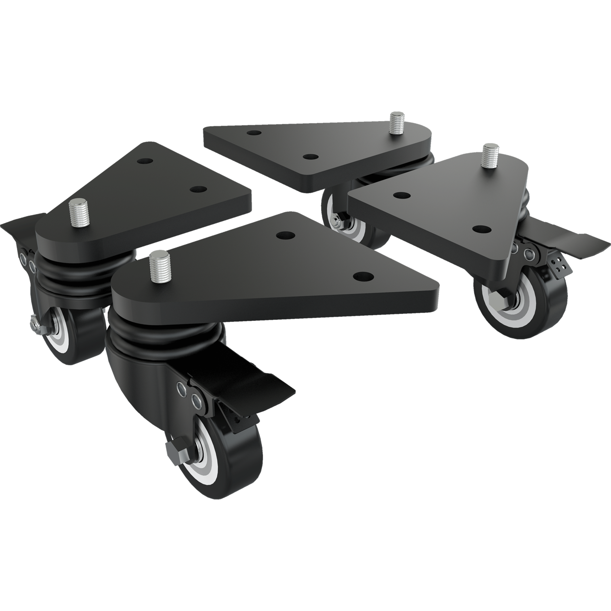 Trak Racer Castors with brakes and mounting brackets